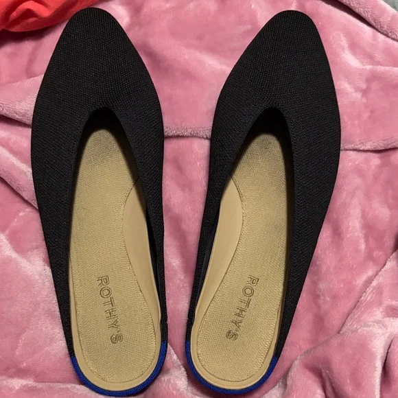 Rothy's Black and Blue Women's Flats - Picture 1 of 1